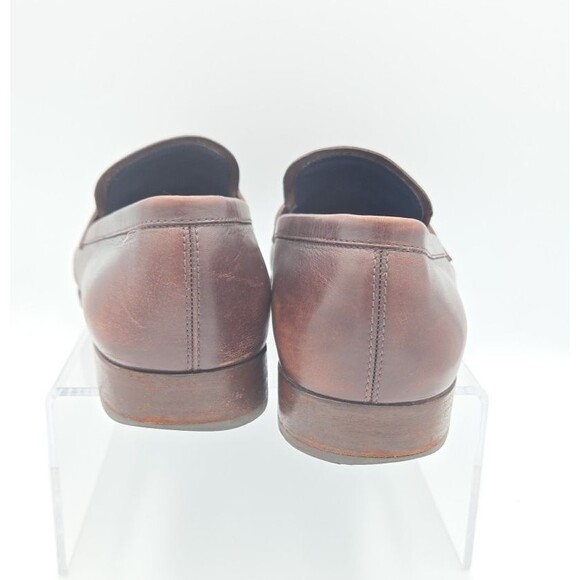 SALVATORE FERRAGAMO BROWN HORSE BIT MENS LOAFER DRESS SHOE VIBRAM SIZE 10D - Picture 6 of 11